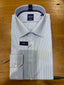 Long Sleeve Business Shirt - Houndstooth - Cornflower & White
