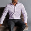Geoffrey Beene - Long Sleeve Business Shirt - Stripe - Purple & White