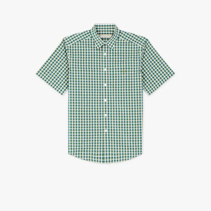 R.M.Williams - Hervey Shirt - Check - Short Sleeve - Green & White