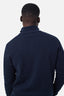 Industrie - The Lakewood Zip Neck Jumper - Dark Navy Melange