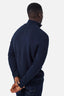 Industrie - The Lakewood Zip Neck Jumper - Dark Navy Melange