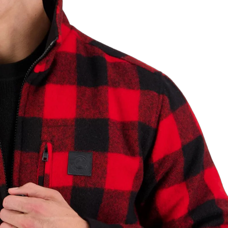 Red and black wool jacket online