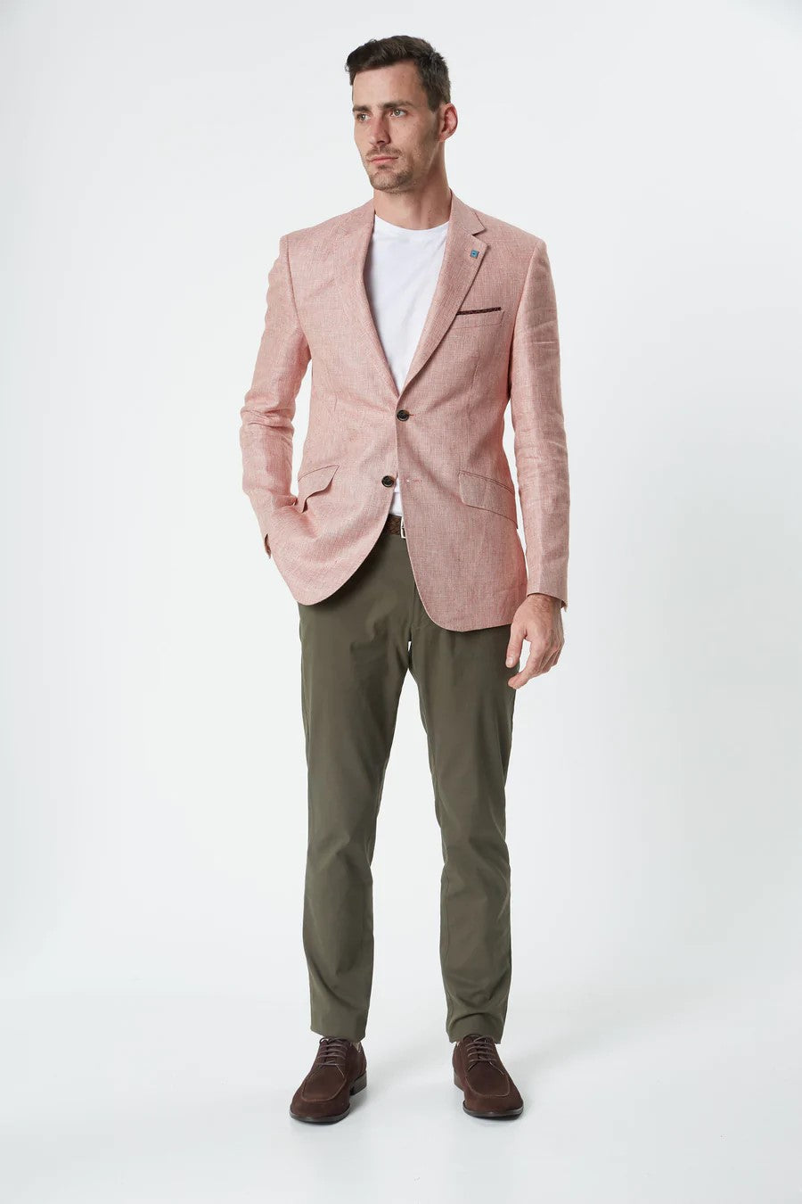 Wolf Kanat - Linen Blazer - Caspian Red
