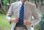 OTAA - Pencil Stripe Tie - Navy Blue Tie & Aqua Blue