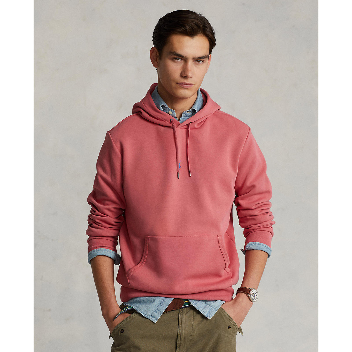 Ralph Lauren - Central Pony Double Knit Hoodie - Berry