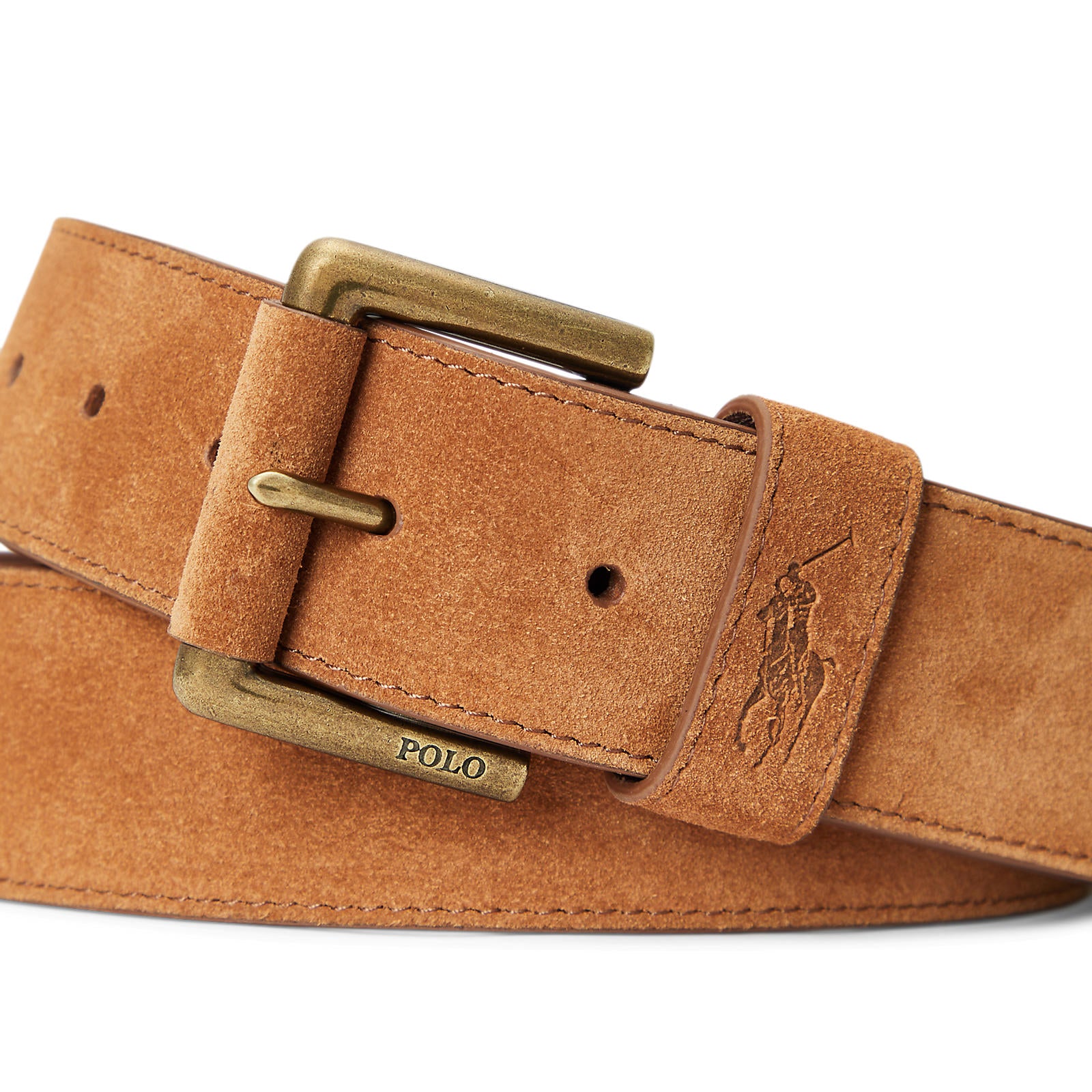 Polo Ralph Lauren Suede Leather Tan Belt Blowes Clothing