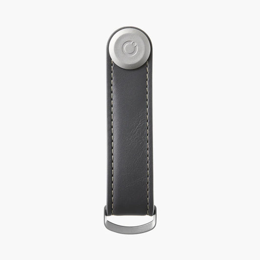 OrbitKey - Key Organiser - Leather - Charcoal with Grey Stitching
