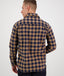 SwanndridOkato V2 Long Sleeve Work Shirt - Oxblood/Black Check | Gold/Navy Check