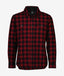 SwanndridOkato V2 Long Sleeve Work Shirt - Oxblood/Black Check | Gold/Navy Check