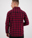 SwanndridOkato V2 Long Sleeve Work Shirt - Oxblood/Black Check | Gold/Navy Check