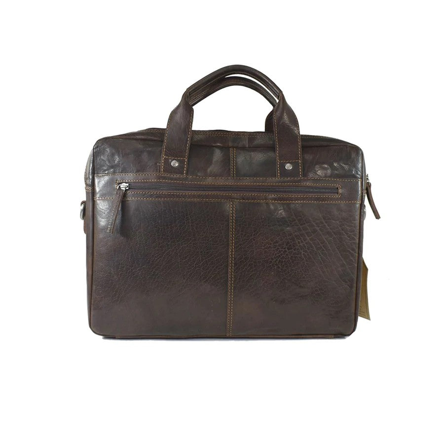 Oran Leather - Turku Briefcase Satchel Bag - Brandy | Brown