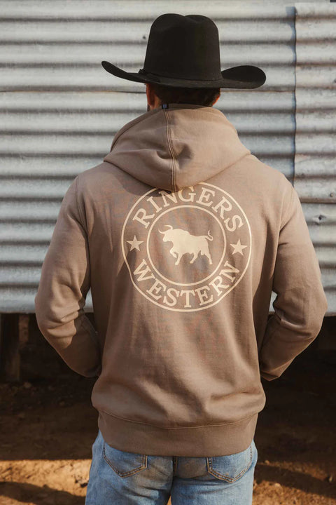 Ringers Western - Signature Bull Hoodie - Mushroom