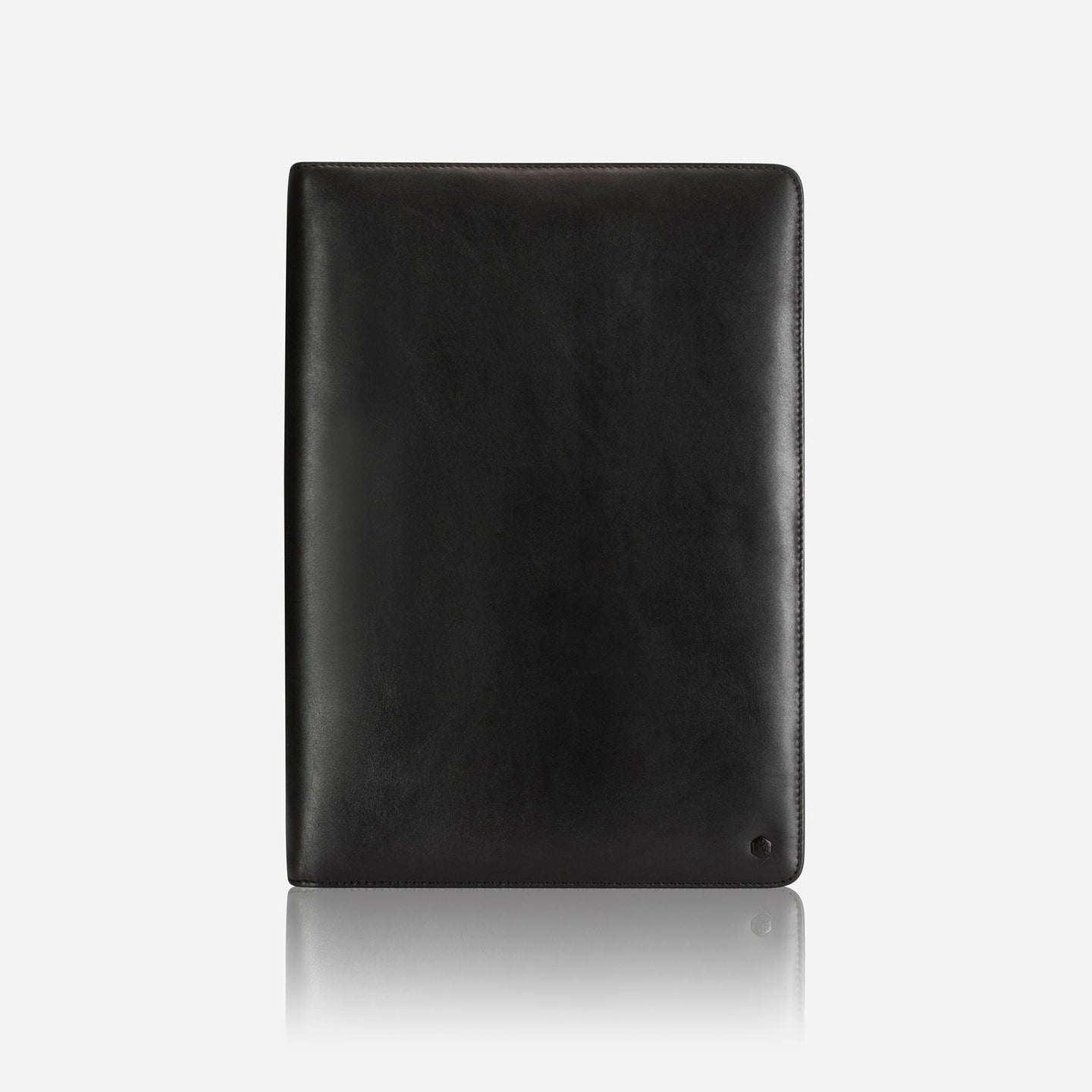 Jekyll and Hide - Zip Around A4 Tablet Folder - Tan | Coffee | Black, sleek black leather design for 13" laptop and documents.
