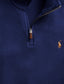 Polo Ralph Lauren - Premium Estate-Rib Knit Quarter Zip Jumper - Navy