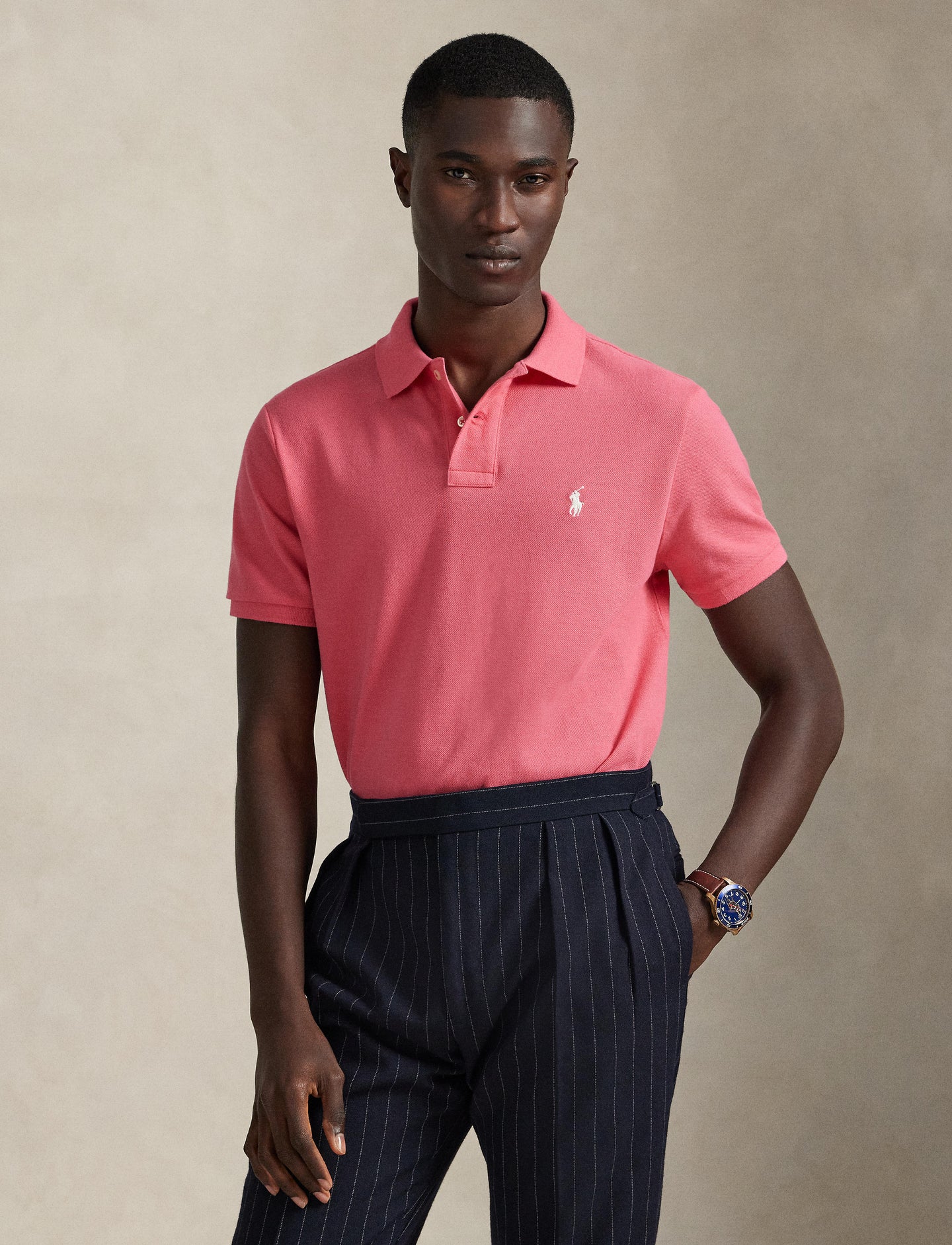 Polo Ralph Lauren - Custom Fit Mesh Polo - Hot Pink