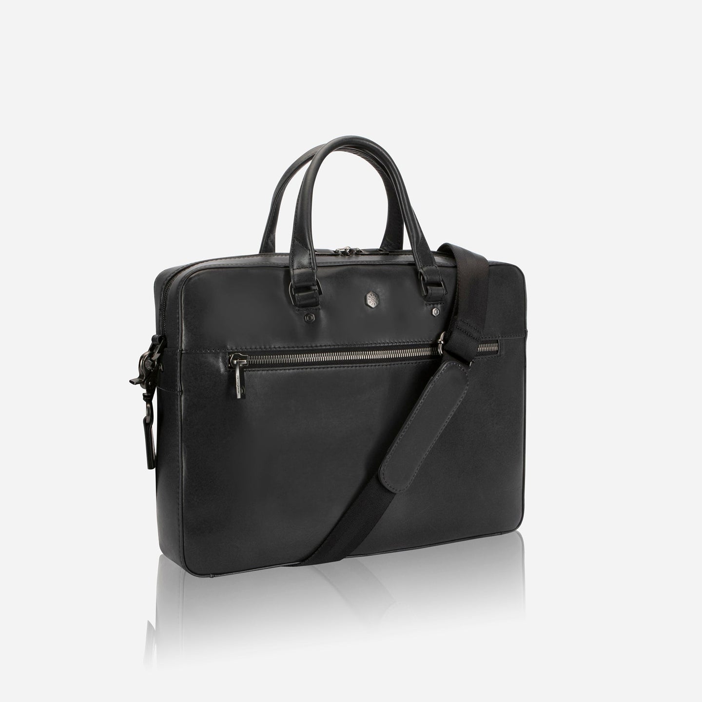 Jekyll and Hide - Slim Zip Top Briefcase - Mocha | Colt | Black