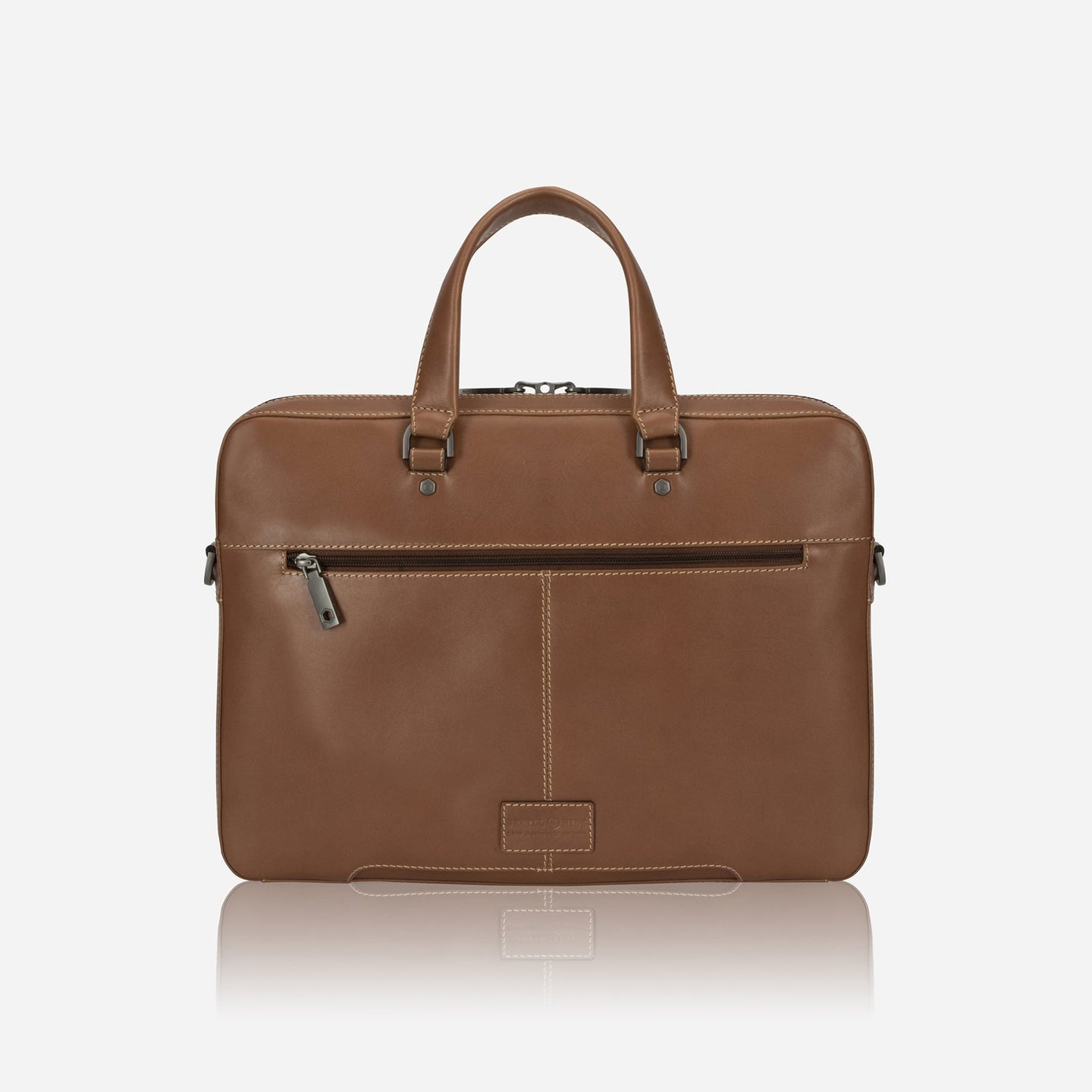 Jekyll and Hide - Slim Zip Top Briefcase - Mocha | Colt | Black