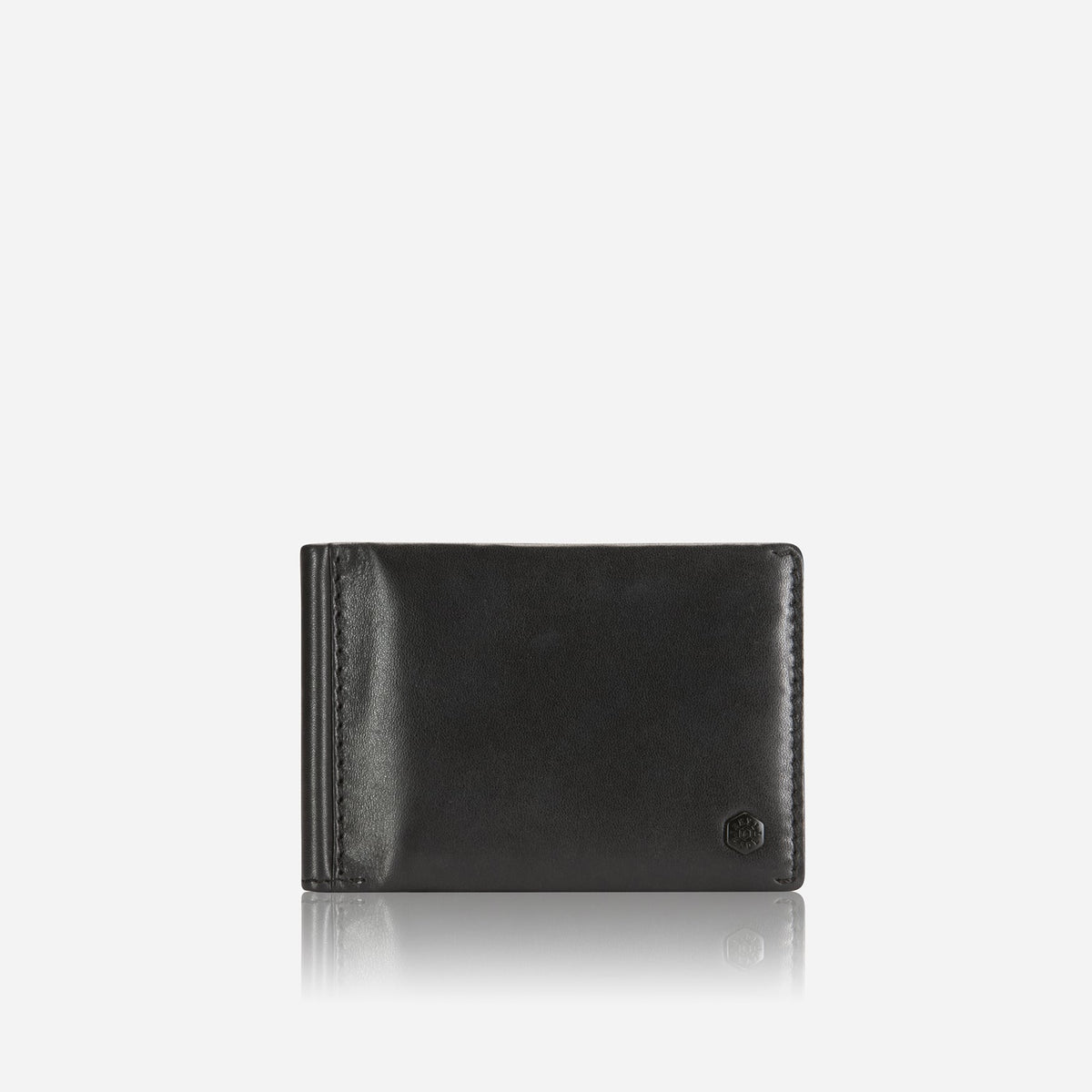 Jekyll and Hide - Leather Money Clip Wallet - Mocha | Black | Camo Black | Tan in sleek black leather.