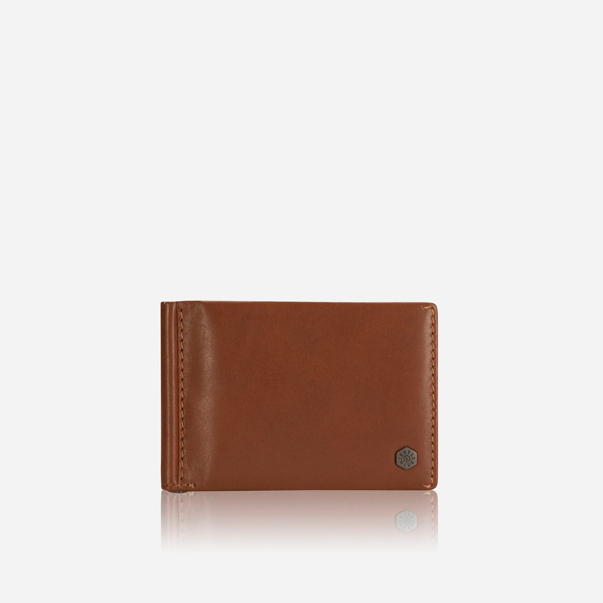 Jekyll and Hide - Leather Money Clip Wallet - Mocha | Black | Camo Black | Tan in tan leather, featuring a sleek design.
