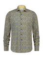 A Fish Named Fred - Minimal Flower Shirt - Navy/Yellow
