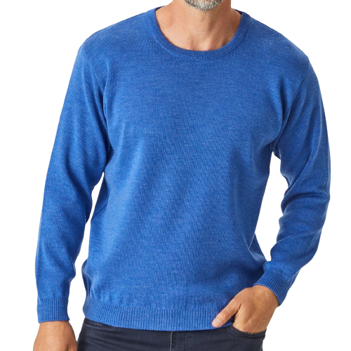 Merino Crew Neck Jumper - Light Blue