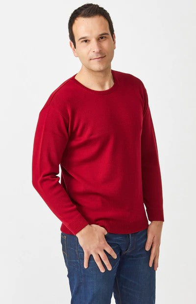 Aklandar - Merino Crew Neck Jumper - Red