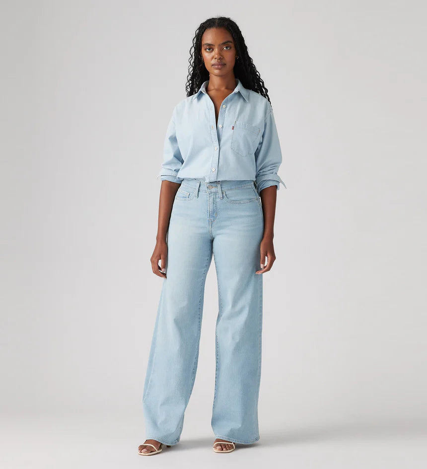 Levi - Ladies 318 Shaping Jean - Wide Leg - A Tall Glass of Water Denim