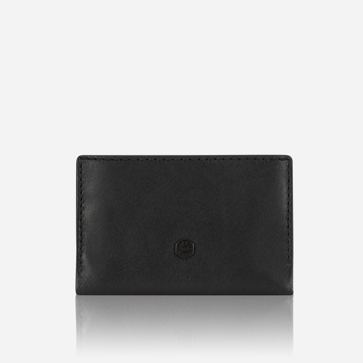 Jekyll and Hide - Money Clip Card Holder - Black | Mocha | Tan in sleek black leather with subtle texture.