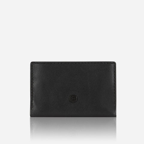 Jekyll and Hide - Money Clip Card Holder - Black | Mocha | Tan in sleek black leather with subtle texture.