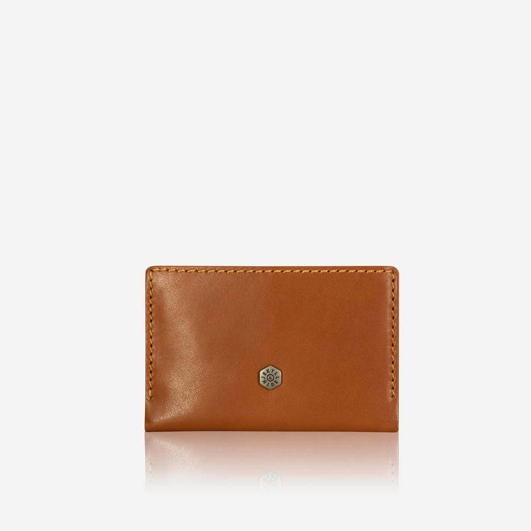 Jekyll and Hide - Money Clip Card Holder - Black | Mocha | Tan in a rich tan leather finish.