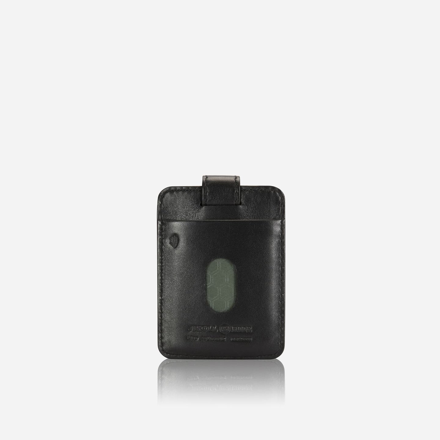 Jekyll and Hide - Compact Tab Card Holder - Black | Mocha | Tan - sleek leather card holder for up to 8 cards.