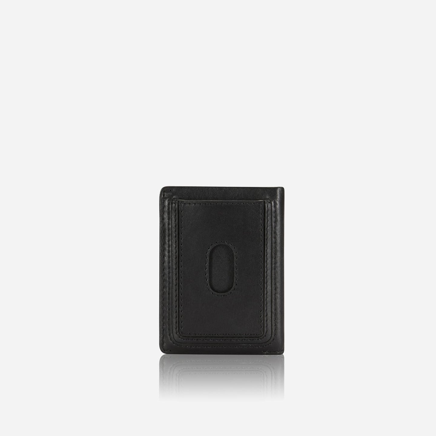 Jekyll & Hide - Slim Elasticated Card Holder - Mocha | Black | Tan in sleek black leather design.