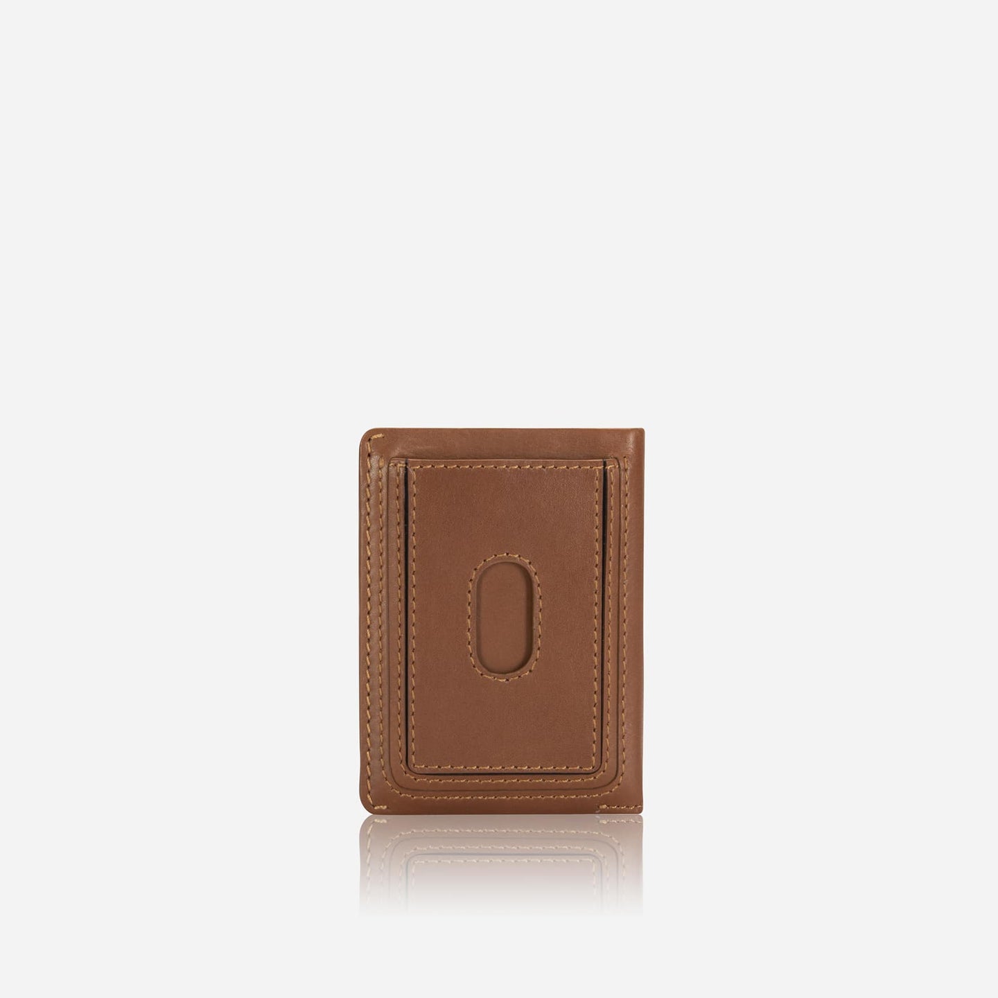 Jekyll & Hide - Slim Elasticated Card Holder - Mocha | Black | Tan in tan leather with RFID protection.