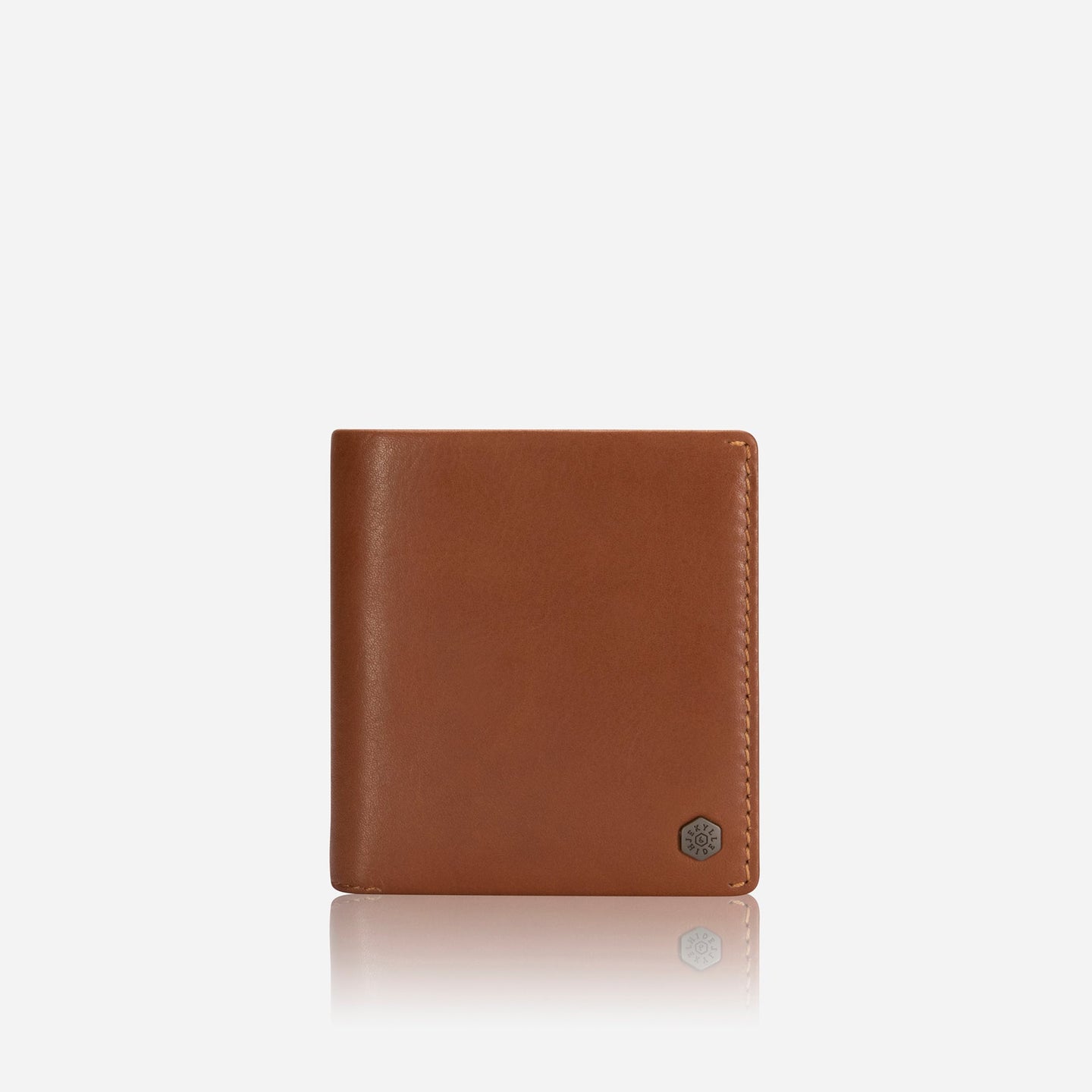 Jekyll and Hide - Slim Bifold Card Holder With Coin Purse - Black | Tan | Mocha in tan leather