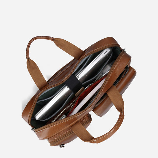 Jekyll and Hide - Medium Laptop Briefcase - Colt | Mocha