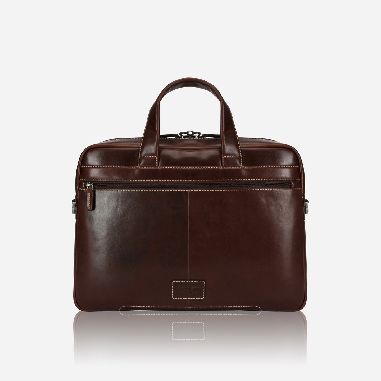 Jekyll and Hide - Medium Laptop Briefcase - Colt | Mocha in mocha color with stylish design and multiple compartments.