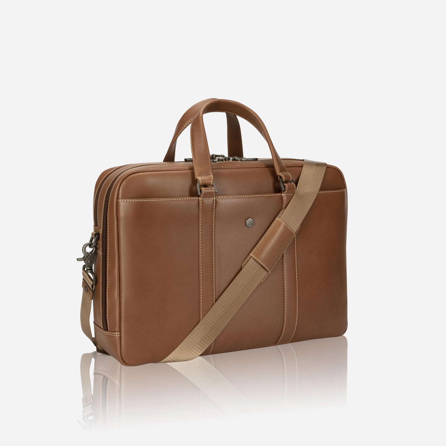 Jekyll and Hide - 17" Multi Compartment Briefcase - Mocha | Colt | Black