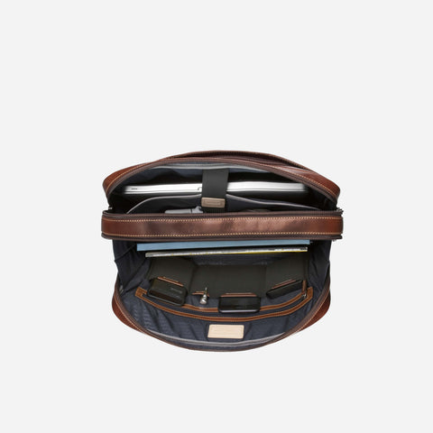 Jekyll and Hide - 17" Multi Compartment Briefcase - Mocha | Colt | Black
