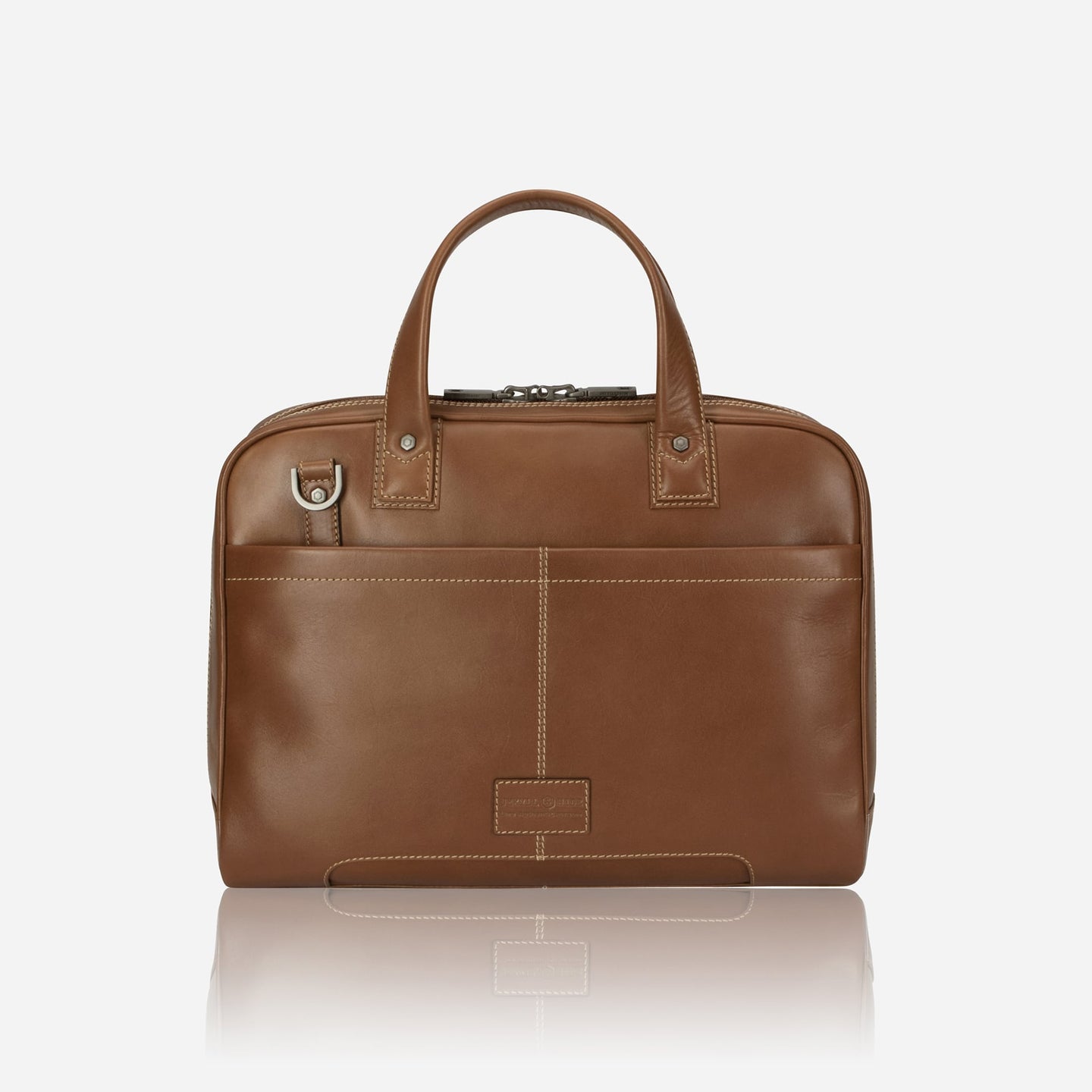 Jekyll and Hide - Large Multi Compartment Briefcase - Mocha | Colt - OVERSIZE PARCEL, stylish leather briefcase