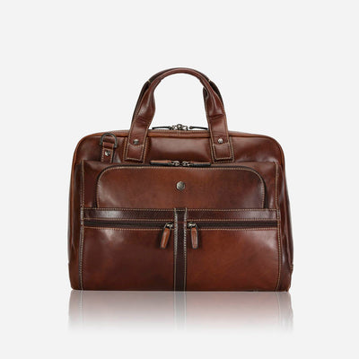Jekyll and Hide - Large Multi Compartment Briefcase - Mocha | Colt