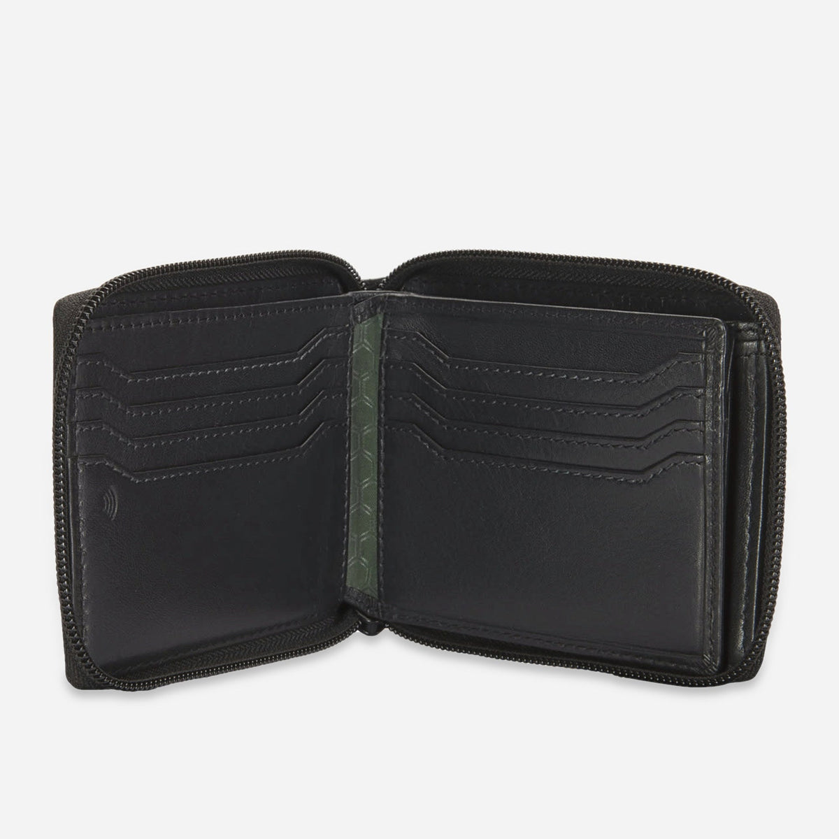 Jekyll and Hide - Large Zip Around Wallet With Coin Pouch - Mocha | Black | Tan