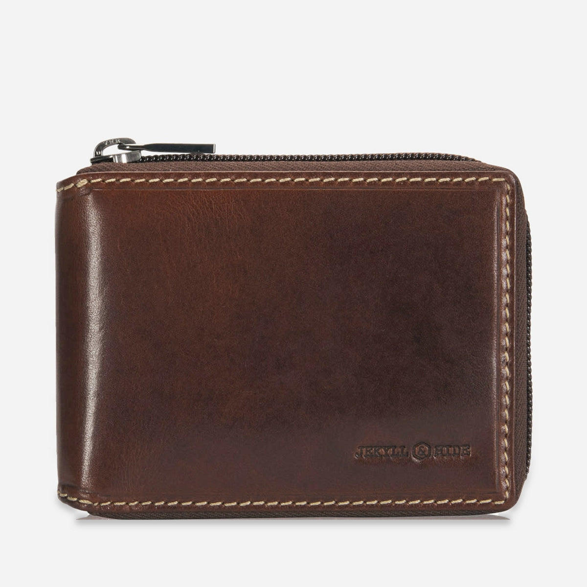 Jekyll and Hide - Large Zip Around Wallet With Coin Pouch - Mocha | Black | Tan