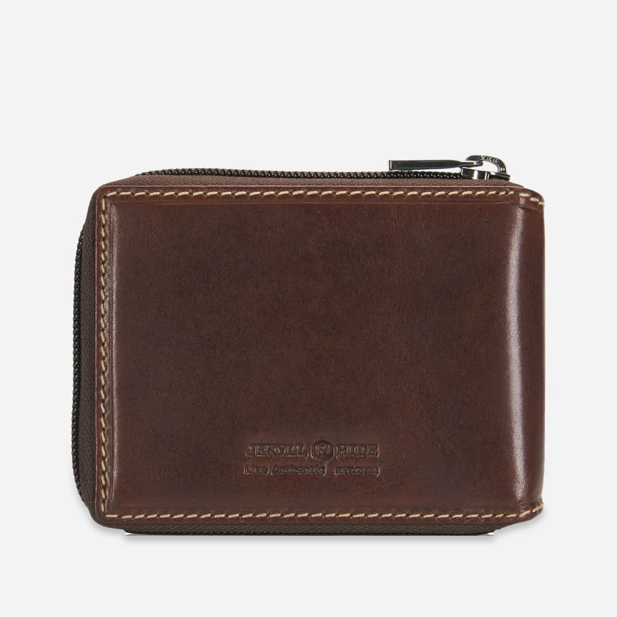 Jekyll and Hide - Large Zip Around Wallet With Coin Pouch - Mocha | Black | Tan