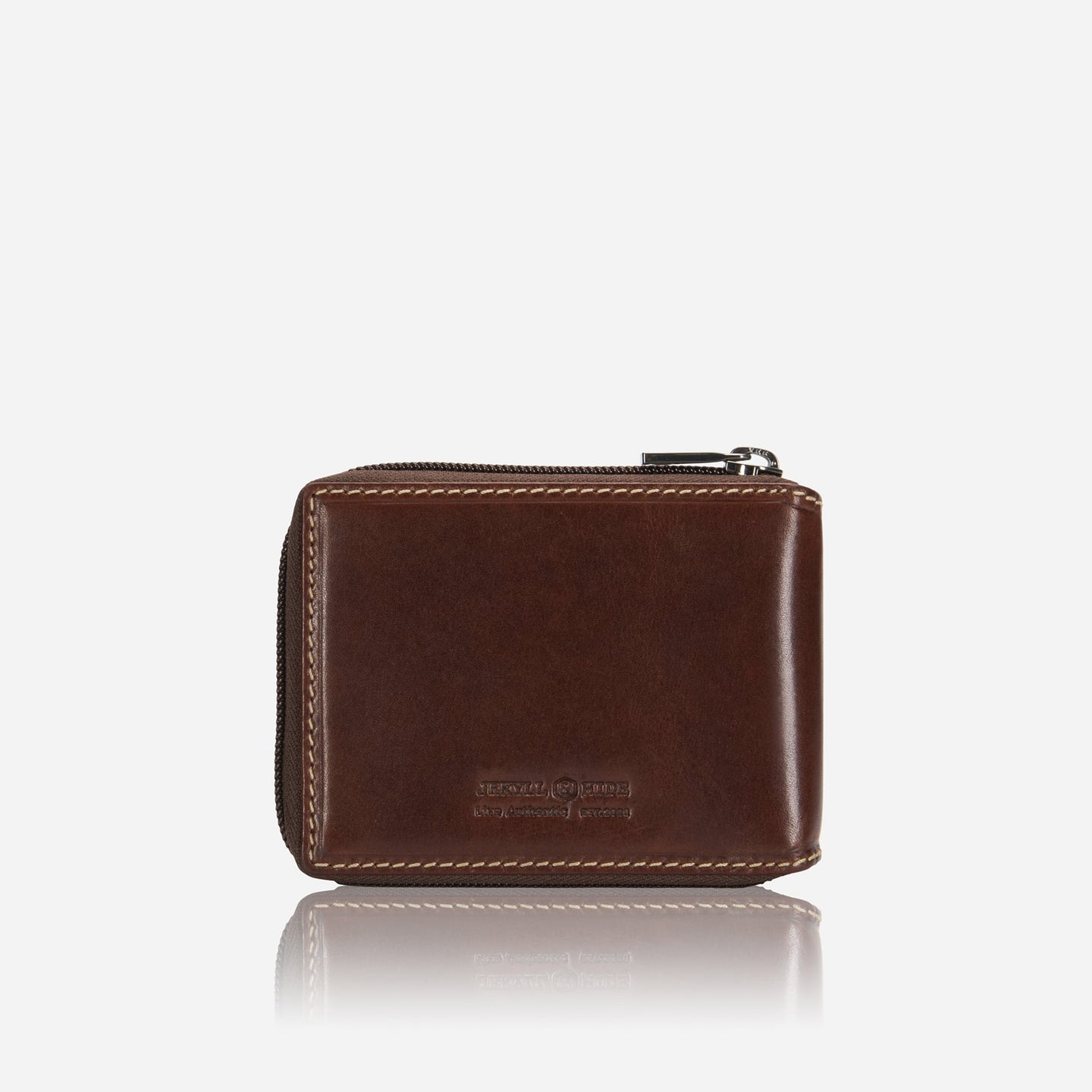 Jekyll and Hide - Large Zip Around Wallet With Coin Pouch - Mocha | Black | Tan in leather with zip closure.
