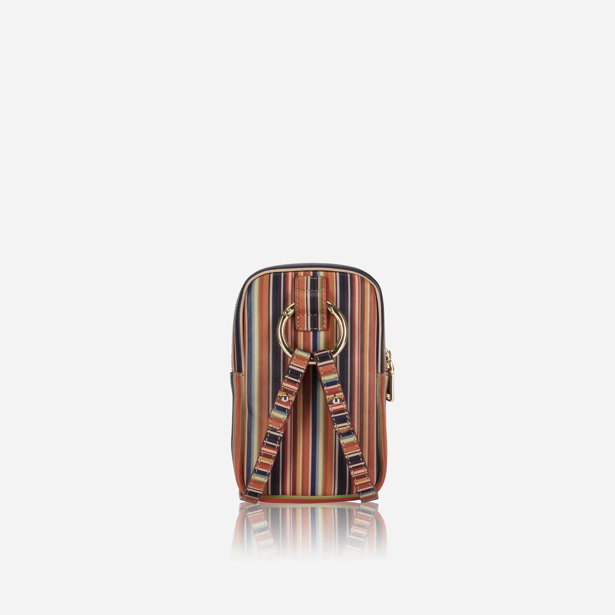 Jekyll and Hide - Womens Small Mobile Phone Sling Purse - Mulitple Colours with adjustable strap in striped design.