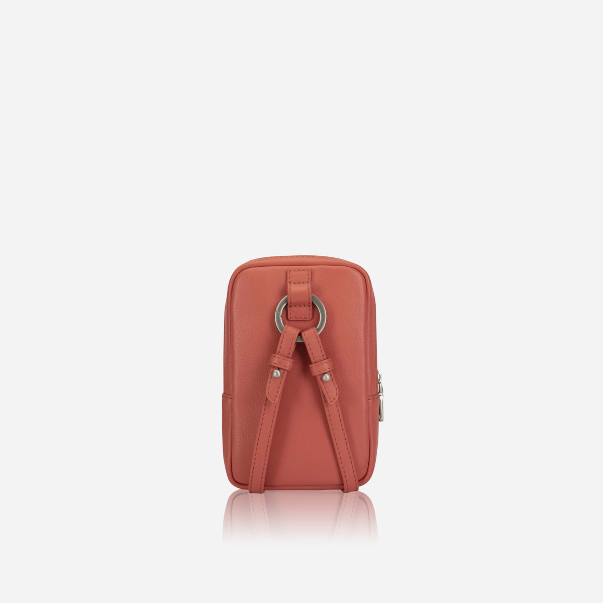 Jekyll and Hide - Womens Small Mobile Phone Sling Purse - Mulitple Colours in coral, featuring adjustable straps.