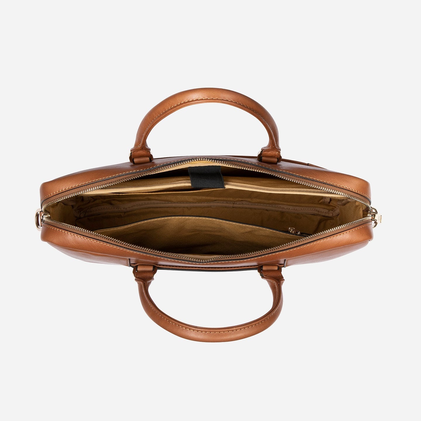 Jekyll and Hide - Ladies 13" Laptop Bag - Tan, showcasing the interior design and ample storage space for essentials.