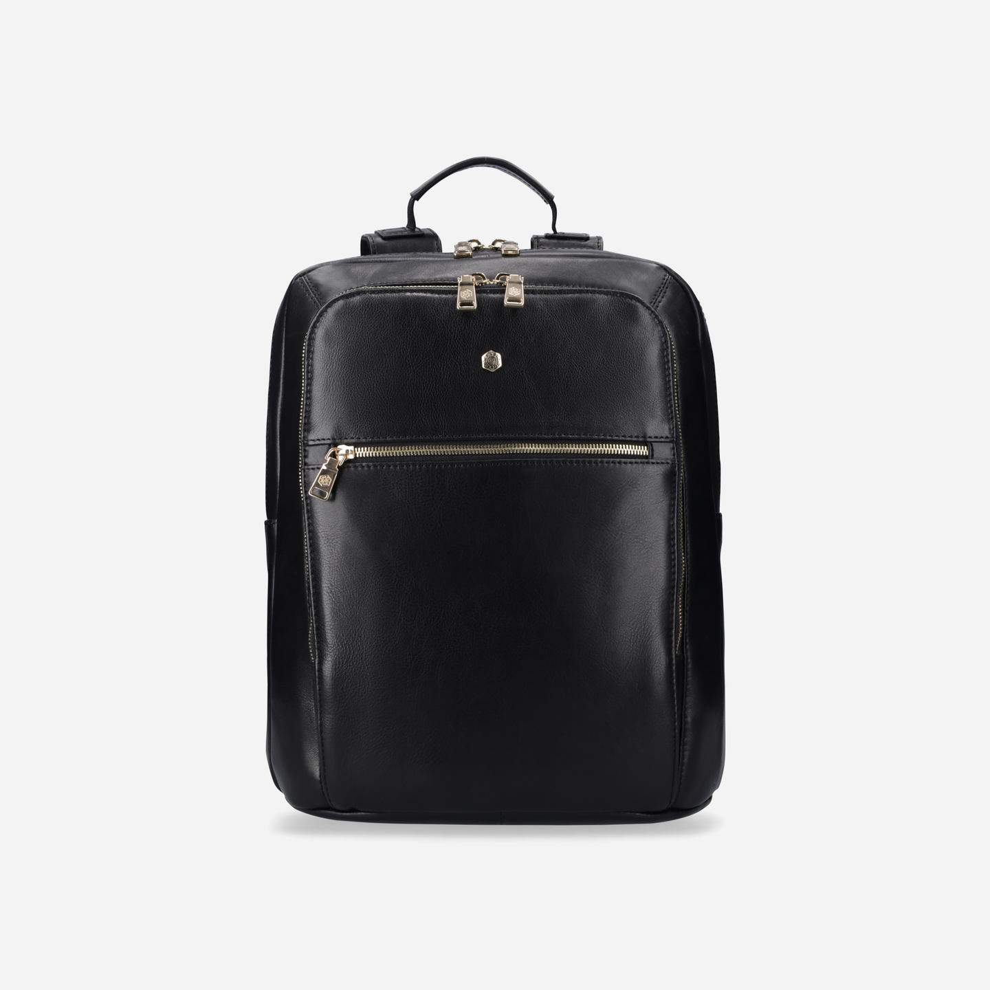 Jekyll and Hide - Ladies Business Backpack 38cm - Black | Tan - Edgy and stylish leather backpack with multiple pockets.