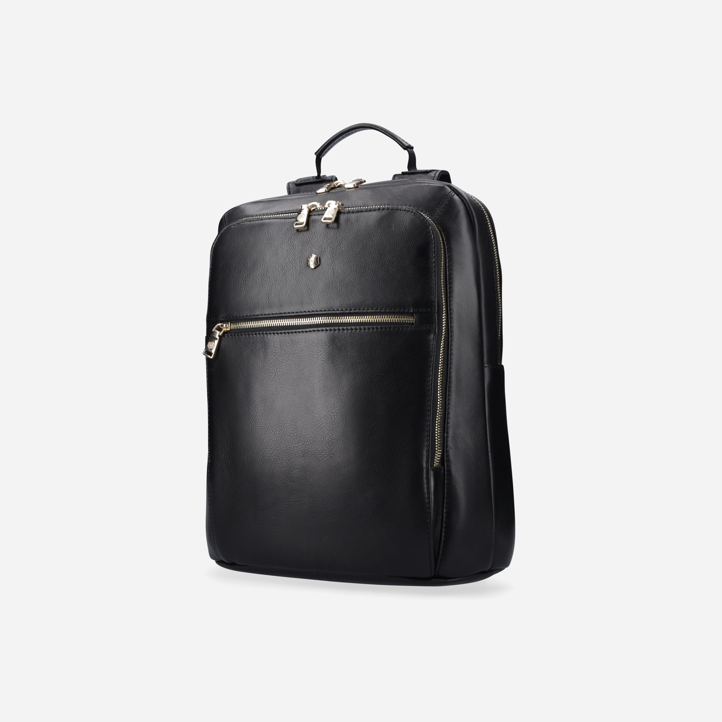 Jekyll and Hide - Ladies Business Backpack 38cm - Black | Tan side view showcasing its sleek design and ample pockets.