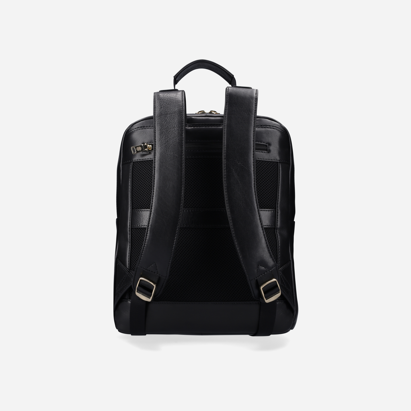 Jekyll and Hide - Ladies Business Backpack 38cm - Black | Tan back view showing sleek design and adjustable straps.